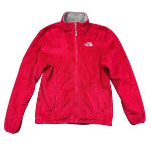 The North Face Jacket Women's Small Red Full Zip Osito Fleece Soft Warm Hiking